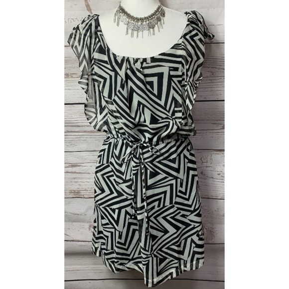 NWT Umgee Diagonal Print Sleeveless Dress - Picture 2 of 11